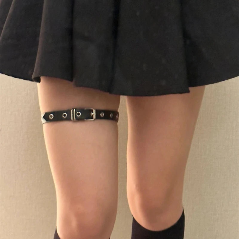 Buckle Leather Leg Loop, Thigh Loop Garter