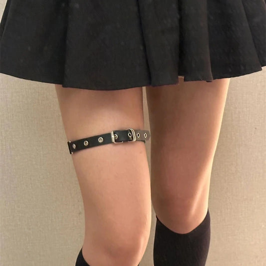Buckle Leather Leg Loop, Thigh Loop Garter