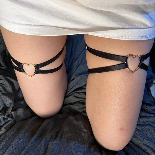 Quad Strap Heart Leg Loop, Thigh Loop Garter